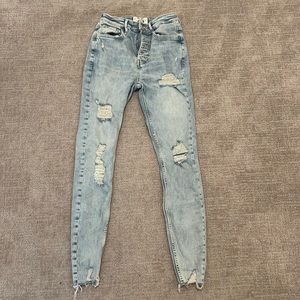 Free People Ripped Skinny Jean